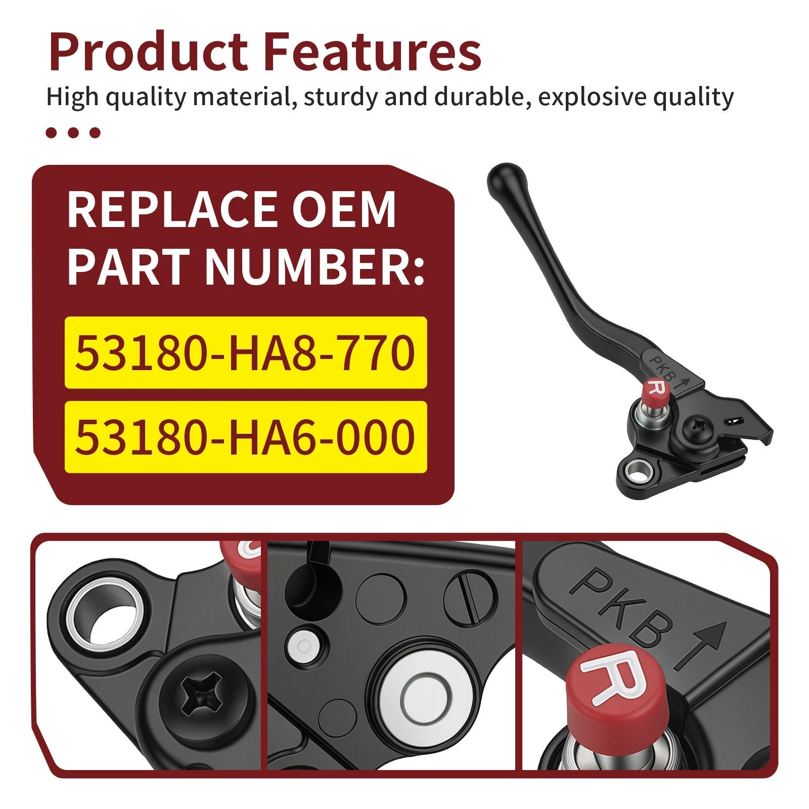Left Hand Rear Brake Lever Assembly for Honda Foreman 450 TRX450FE/FM (1998–2004)
