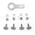 Gear Skull License Plate Mount Hardware for Universal Vehicles (1/4" Chrome)