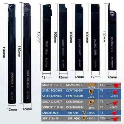 Carbide Insert Set of 21pcs for Lathe Tools