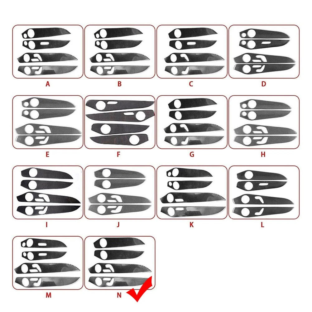 Interior Door Panel Cover Trim for Benz C Class W205 (2014–2021), GLC Class (2016–2021)