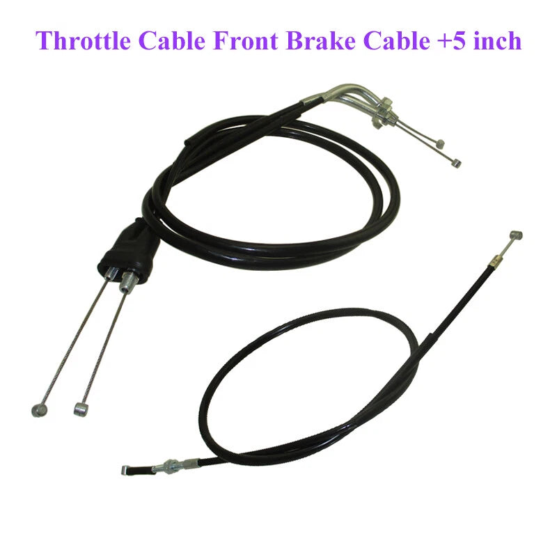 Extended Throttle Front Brake Cable +5 Inch for Honda CRF110 (2019–2023)