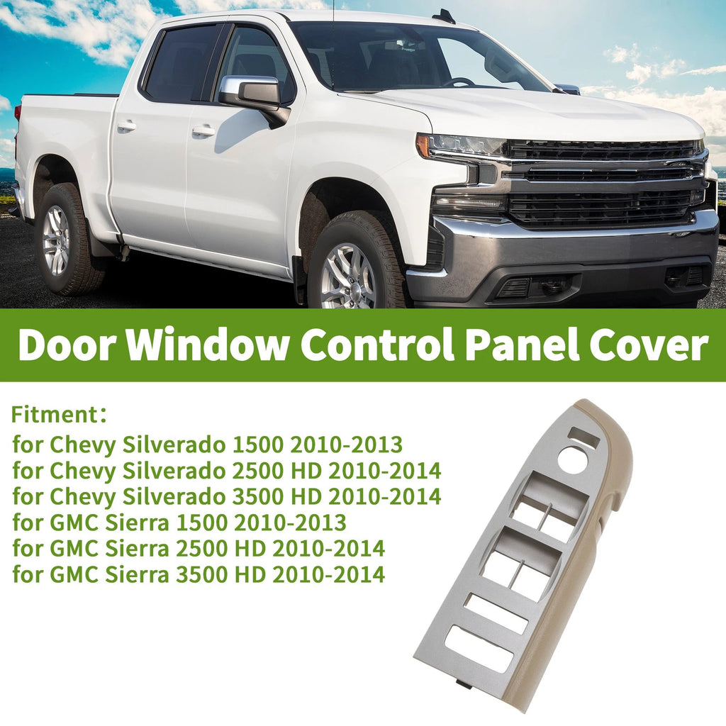 Front Left Window Switch Bezel Cover for Chevy Silverado 1500 (No. 20945129)