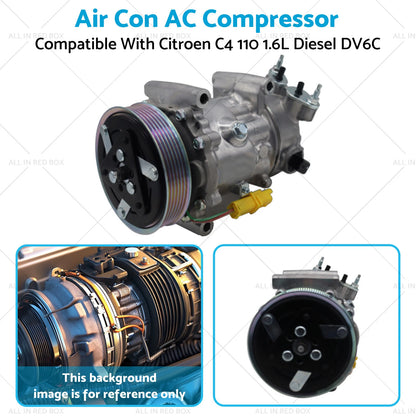 AC Compressor for Citroen C4 1.6L Diesel DV6C (2011–2015)