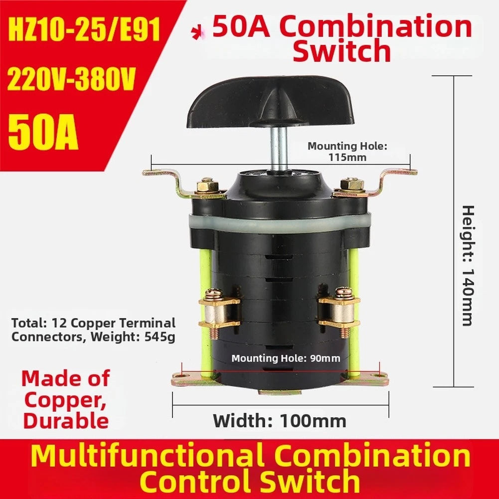Welding Machine Gear Switch 25A/50A 220-380V Standard 100mm Width