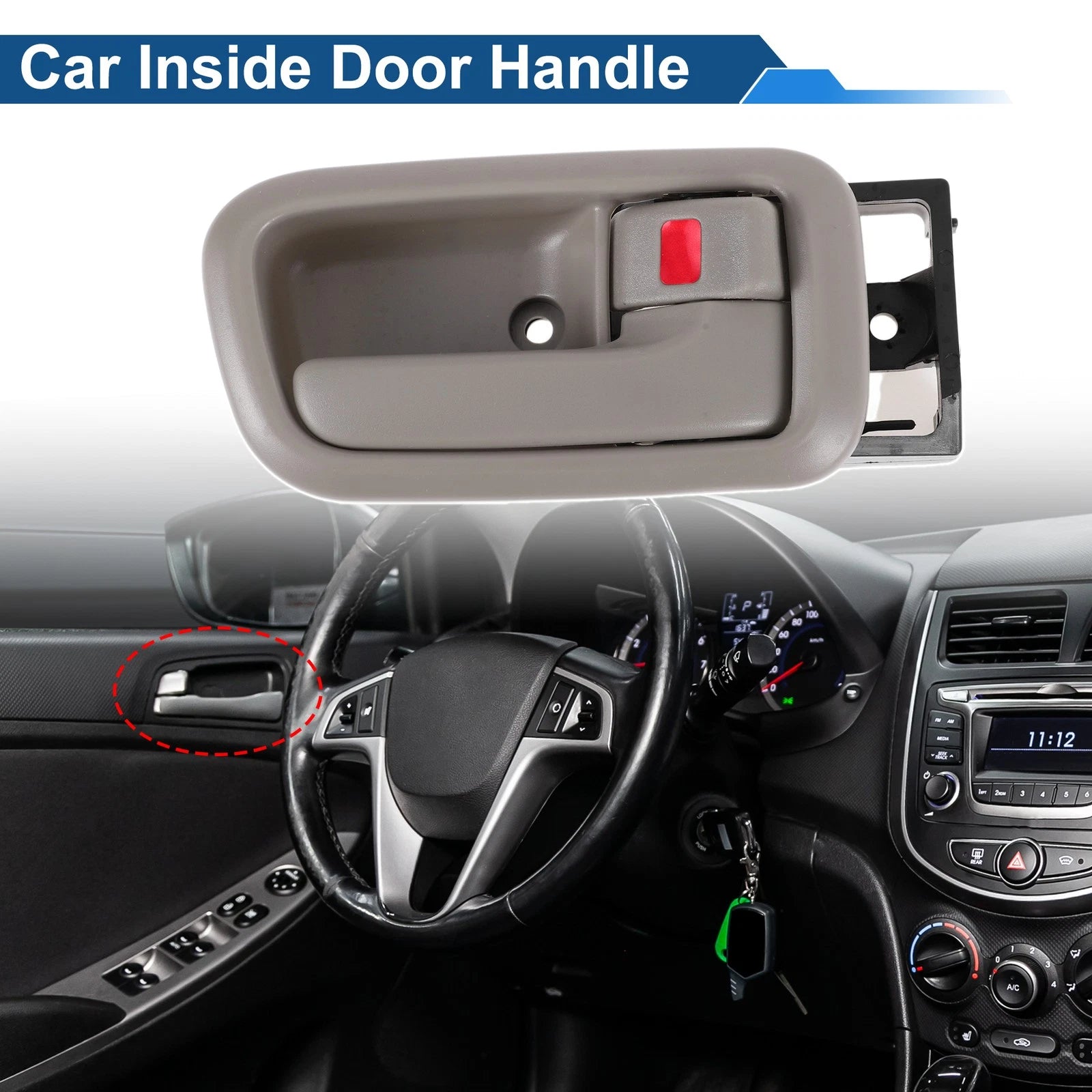 Front Driver Side Interior Door Handle Replacement for Toyota Tundra (2000–2006)