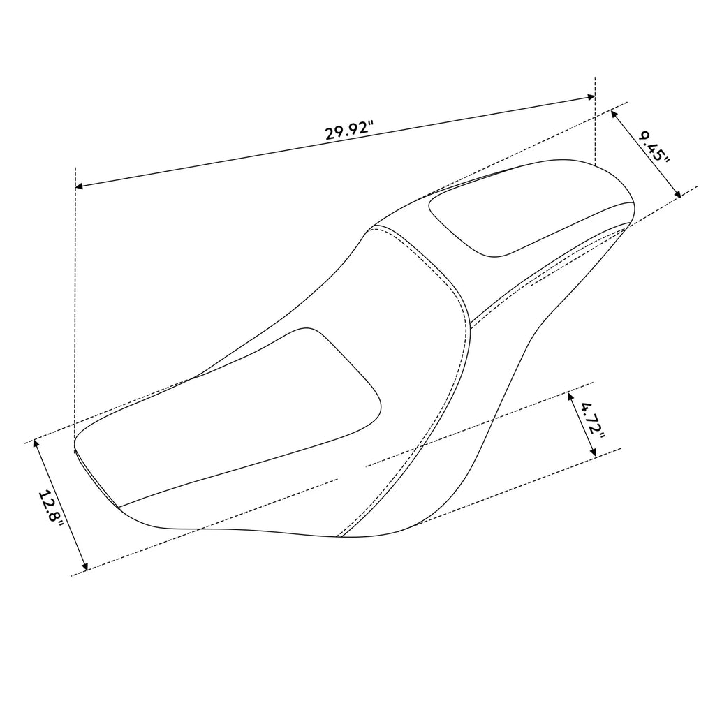 Driver Passenger Seat for Harley Softail Low Rider (2018–2023)