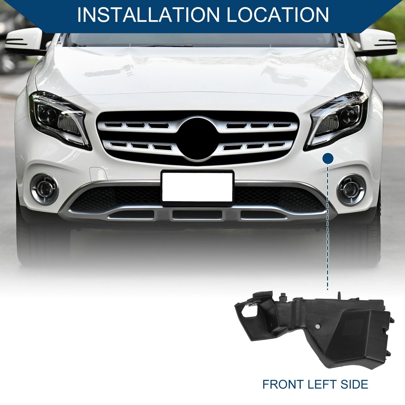 Left Front Bumper Support Bracket Replacement for Audi Q5 (2009–2017)