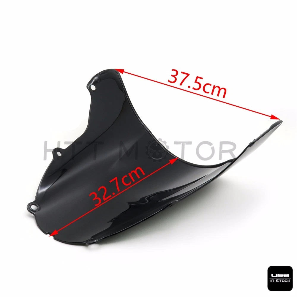 Double Bubble Windshield for Kawasaki ZX 6R 636 (2003–2004) Black