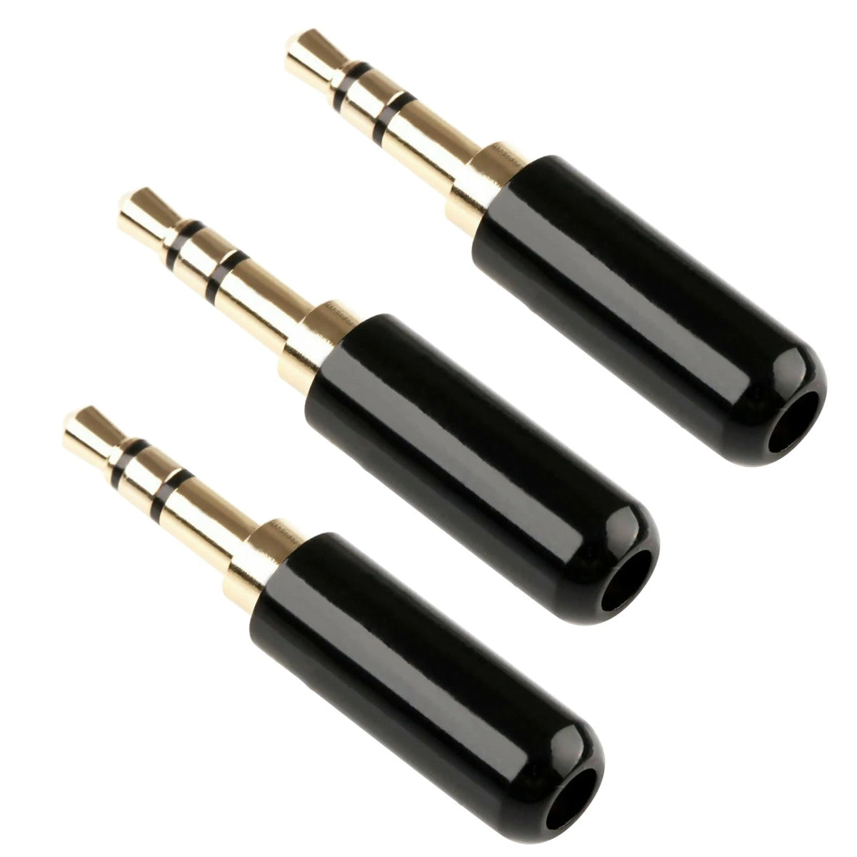 3Pcs 3.5mm Copper Male Stereo Mini Jack Plug Audio Connector