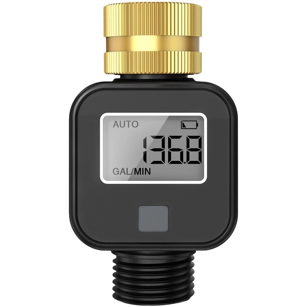 Brass Water Valve Flow Meter 3/4 Inch for BSP NH Thread with Filter Screen