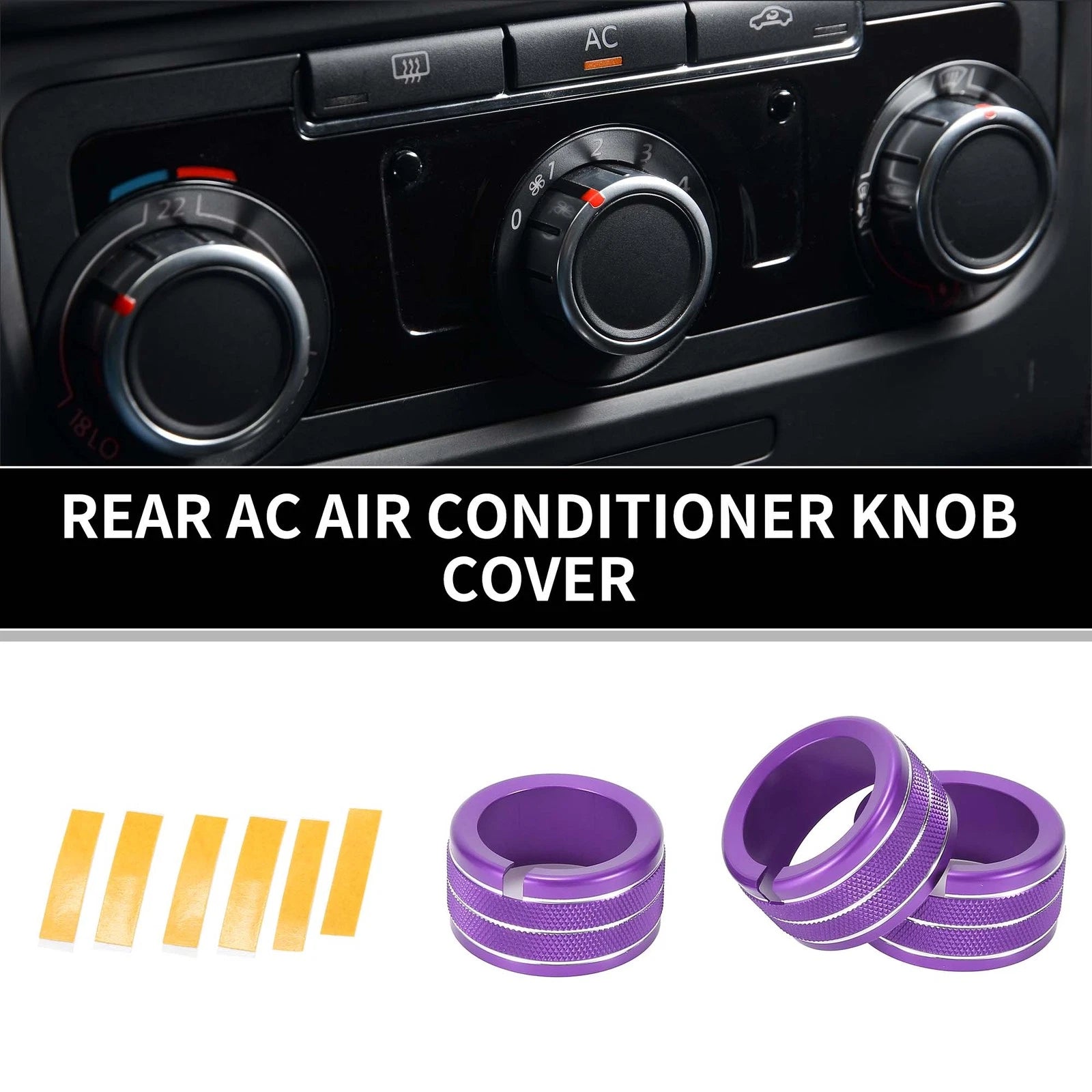 AC Heat Temp Climate Switch Knob Cover Rear for Dodge Durango (2011–2020)