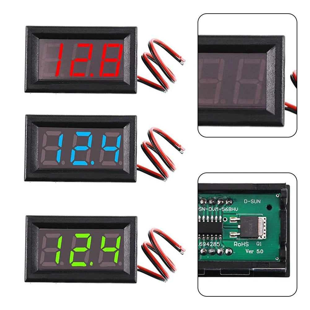 DC Voltmeter with 0.56 Inch LED Display for Universal Use