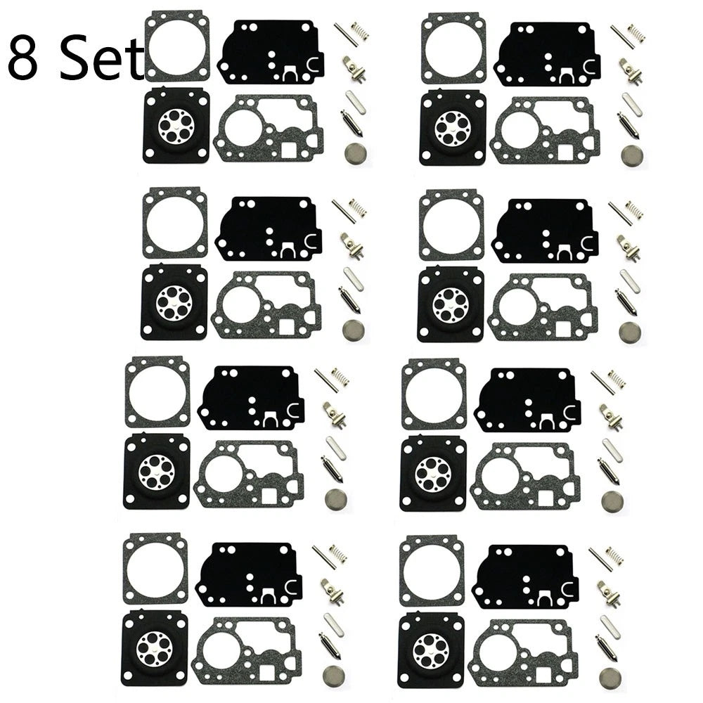 Set of 8 Carburetor Repair Kits for ZAMA RB-168 C1M-W44 Poulan PP330 PP335