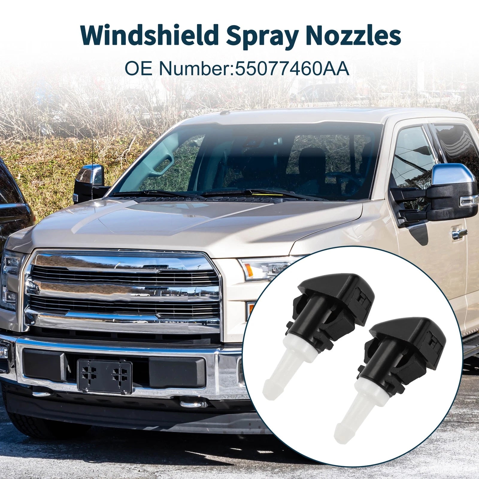 Windshield Washer Nozzle With Fluid Hose for Dodge Grand Caravan (2005–2020)