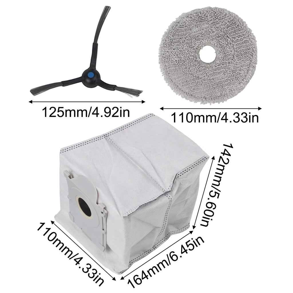 Mop Cloth Dust Bag and Side Brush Set for ECOVACS DEEBOOT MINI (N/A)