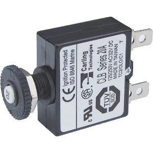 20A Push Button Thermal Circuit Breaker with Quick Connect Terminals