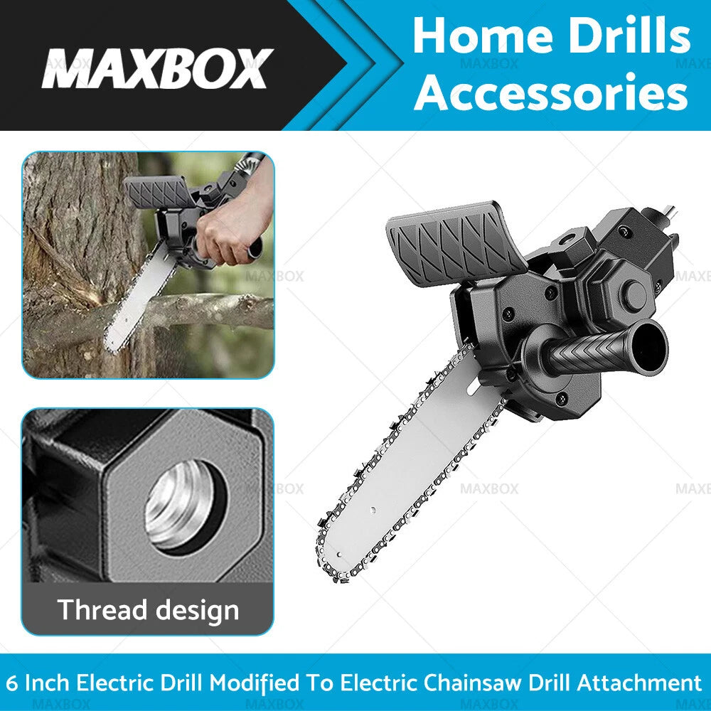 6" Electric Drill Converter to Chain Saw for Three-jaw Collet Drill