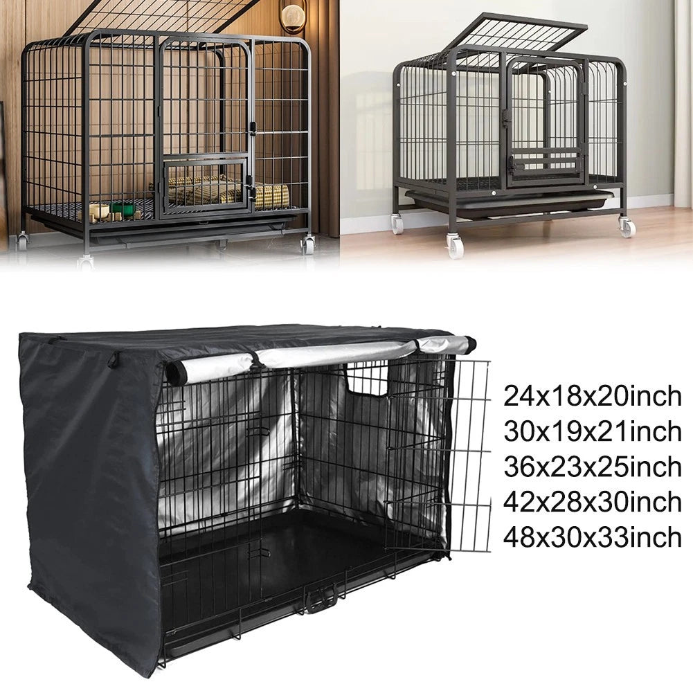 Open Side Design Oxford Cloth Dog Cage Cover for Convenient Access