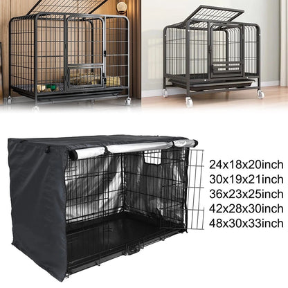 Open Side Design Oxford Cloth Dog Cage Cover for Convenient Access