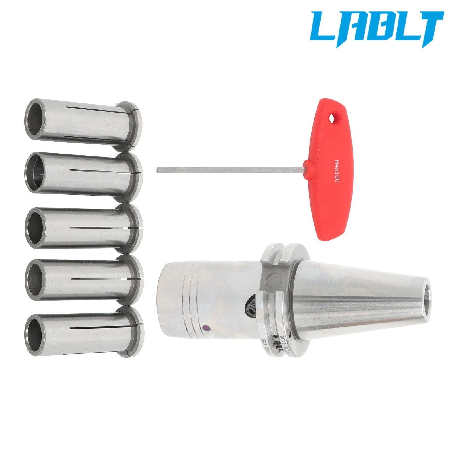 3/4" CAT40 Hydraulic Chuck + 5 Reduction Sleeves for