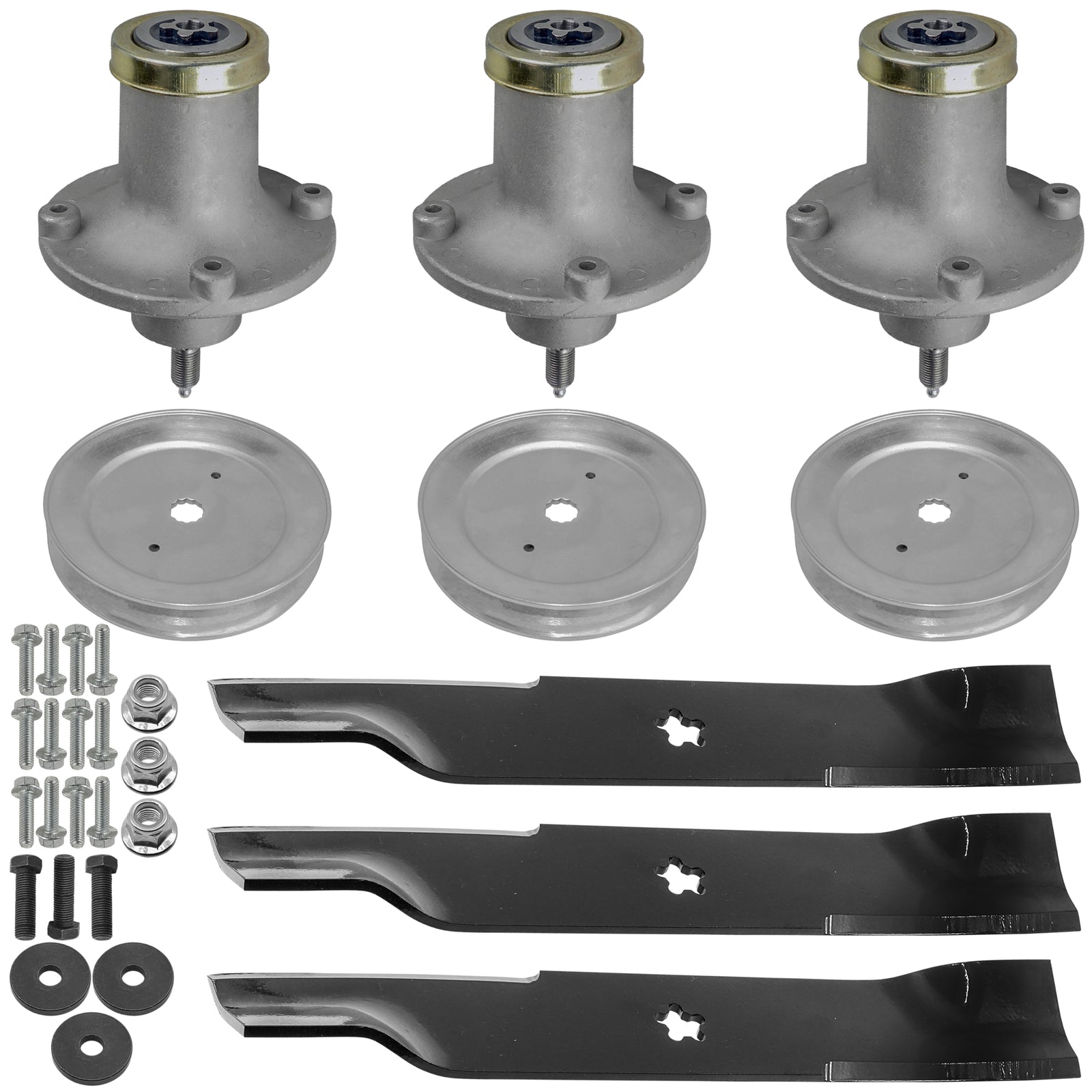 Deck Spindle with Pulley and Blade for Husqvarna Dixon 48 inch (2004–2008)