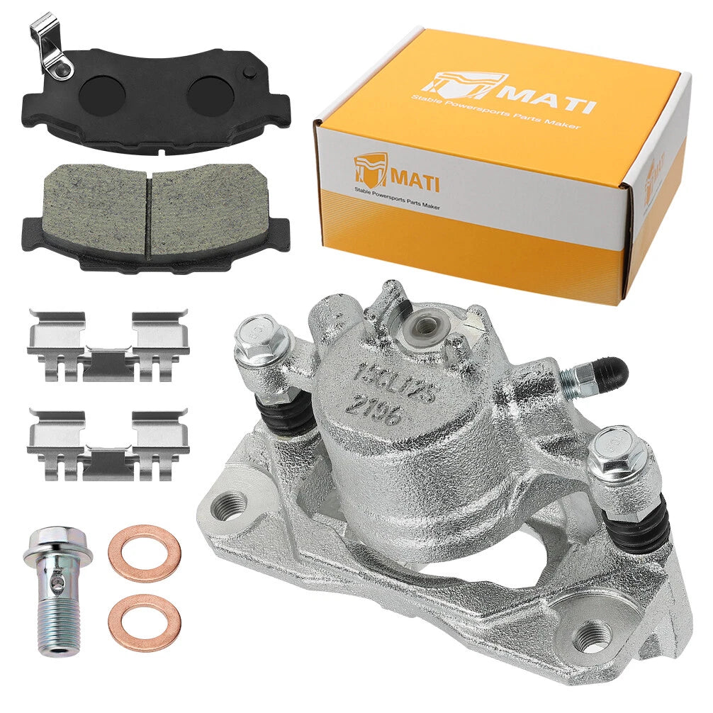 Front Right Brake Caliper with Ceramic Pads for Honda (45019-S3A-013, 06452-HL3-A00)