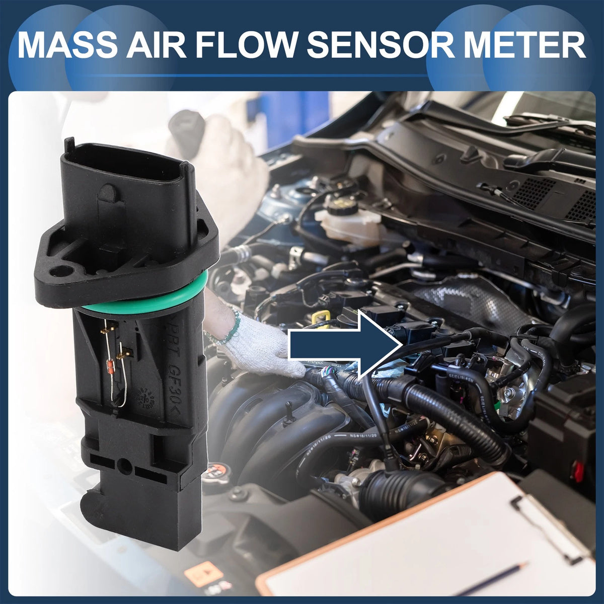 Mass Air Flow Sensor MAF No.46784582 for Fiat Panda (2003–2010)
