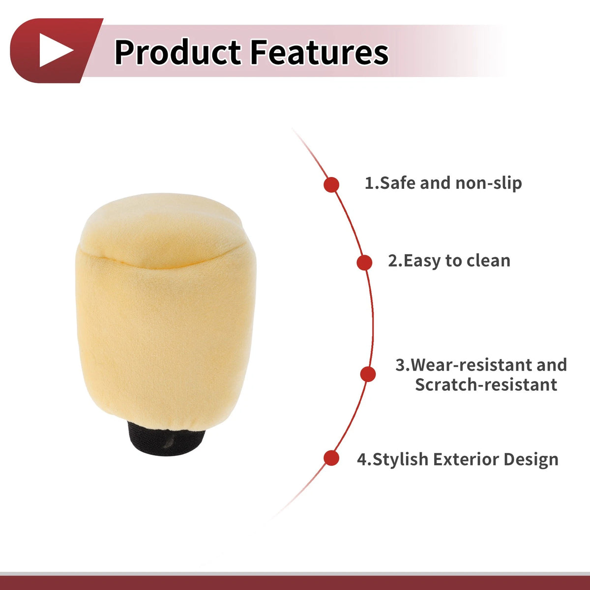 Gear Knob Protector & Handbrake Cover for - Plush Beige