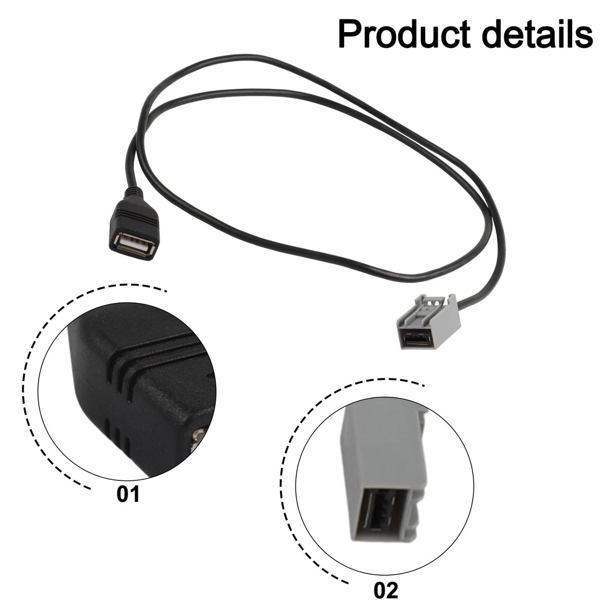 12Pin USB Music Cable Adapter for Toyota Lexus