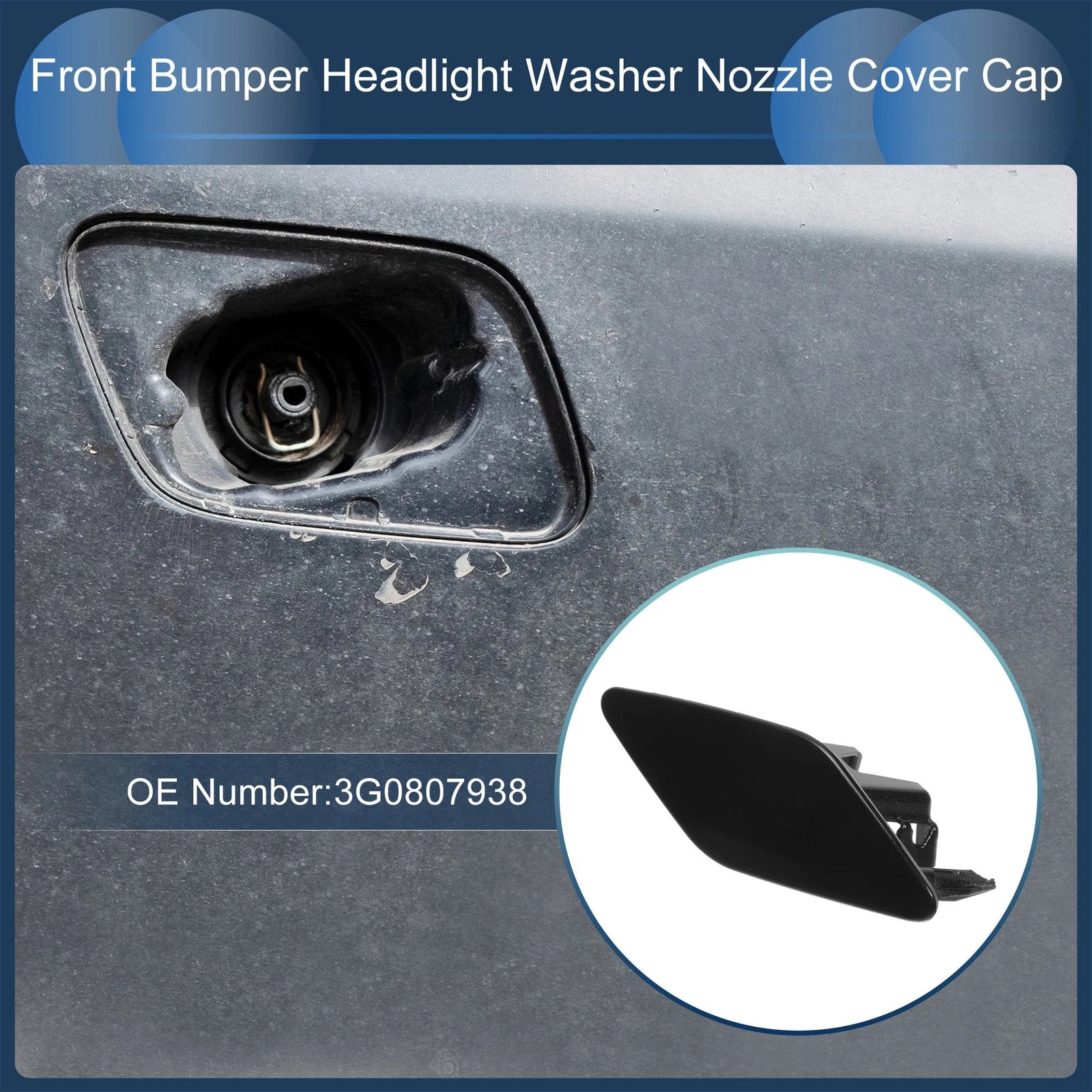 Front Right Washer Nozzle Cover Cap for Volkswagen Passat B8 3G (2015–2022)