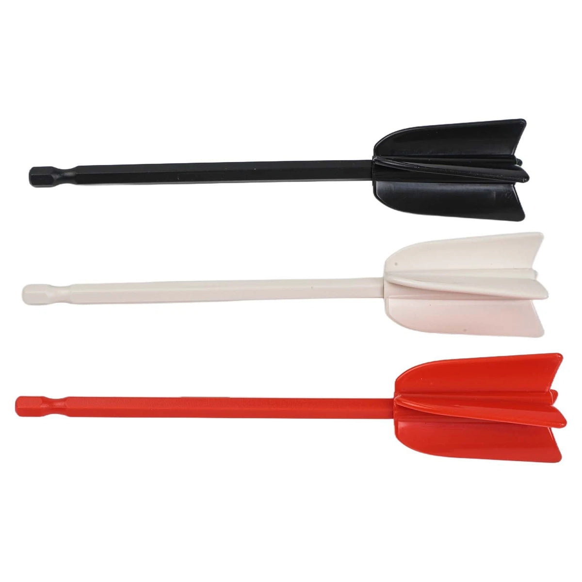 6PCS Epoxy Resin Mixer Attachments for Drill - Black/White/Red