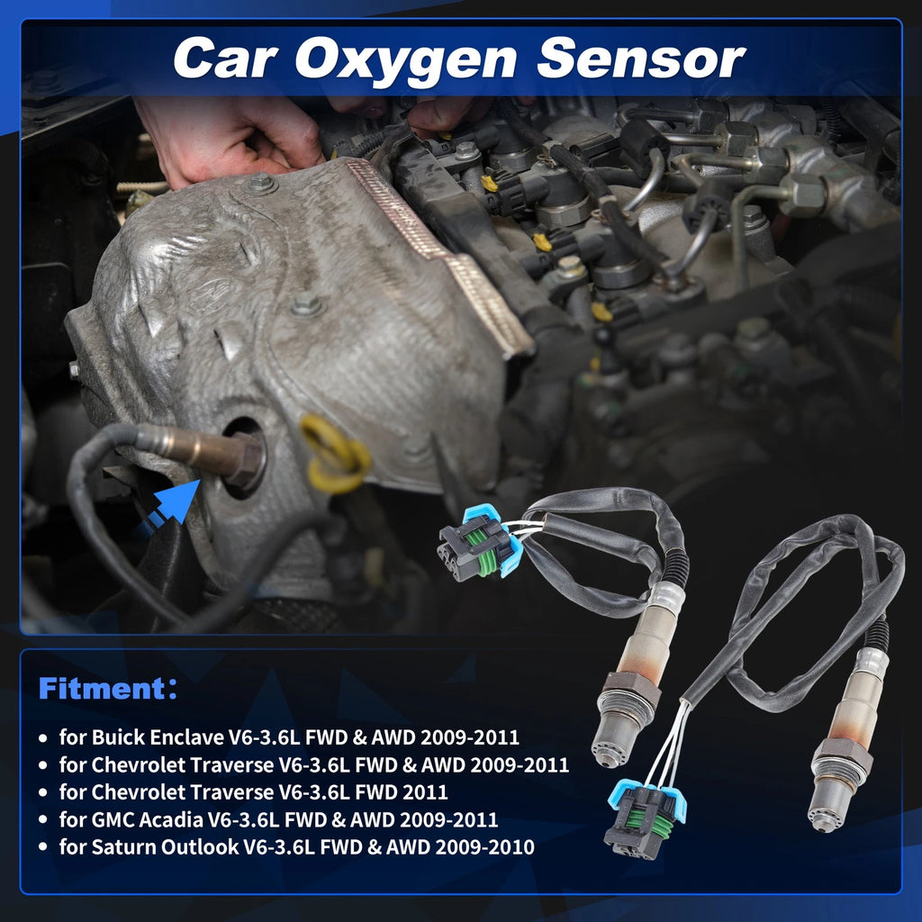 2X Upstream Downstream Oxygen Sensor for Buick Enclave V6-3.6L (2009–2011)