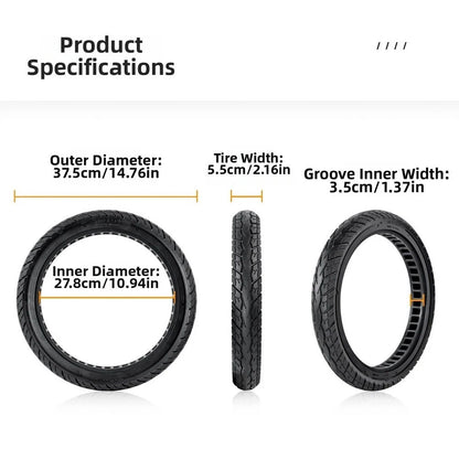 16x2.125 Puncture Resistant Solid Tire for 16 Inch E Bike and Wheelchair