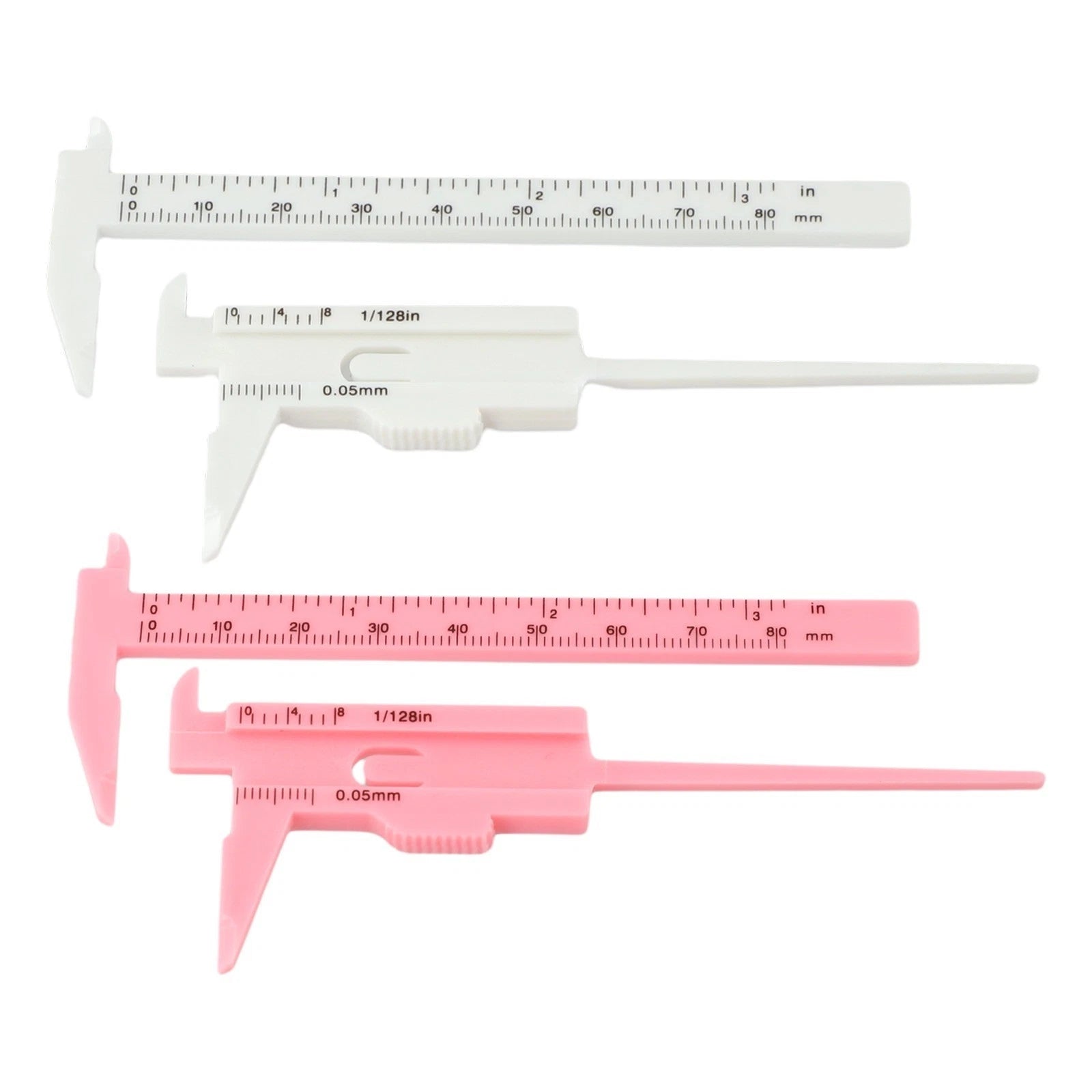 2X 80mm Plastic Sliding Caliper Gauge for Precision Measuring