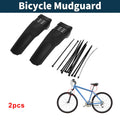 MTB Bicycle Mudguard Front Rear Black Set for Road Bike (11.30") (2 Pack)