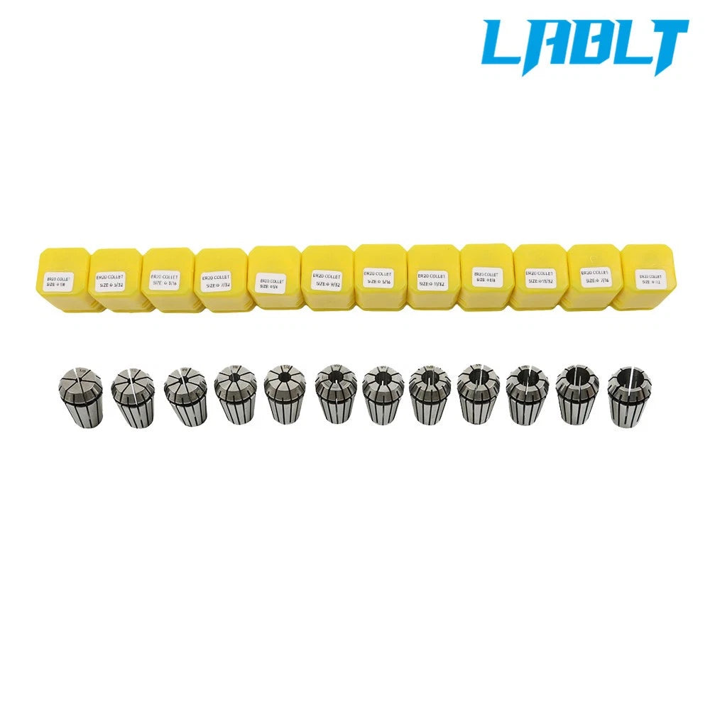 12PCS Spring Collet ER20 Set for CNC Milling Lathe Engraving Machine
