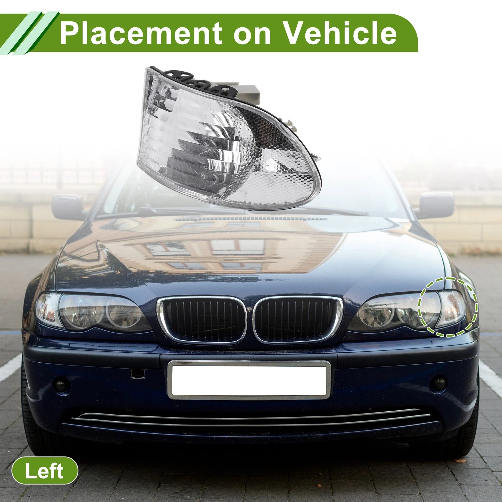 Left Corner Signal Light Cover Replacement for BMW 7 Series (1999–2001)
