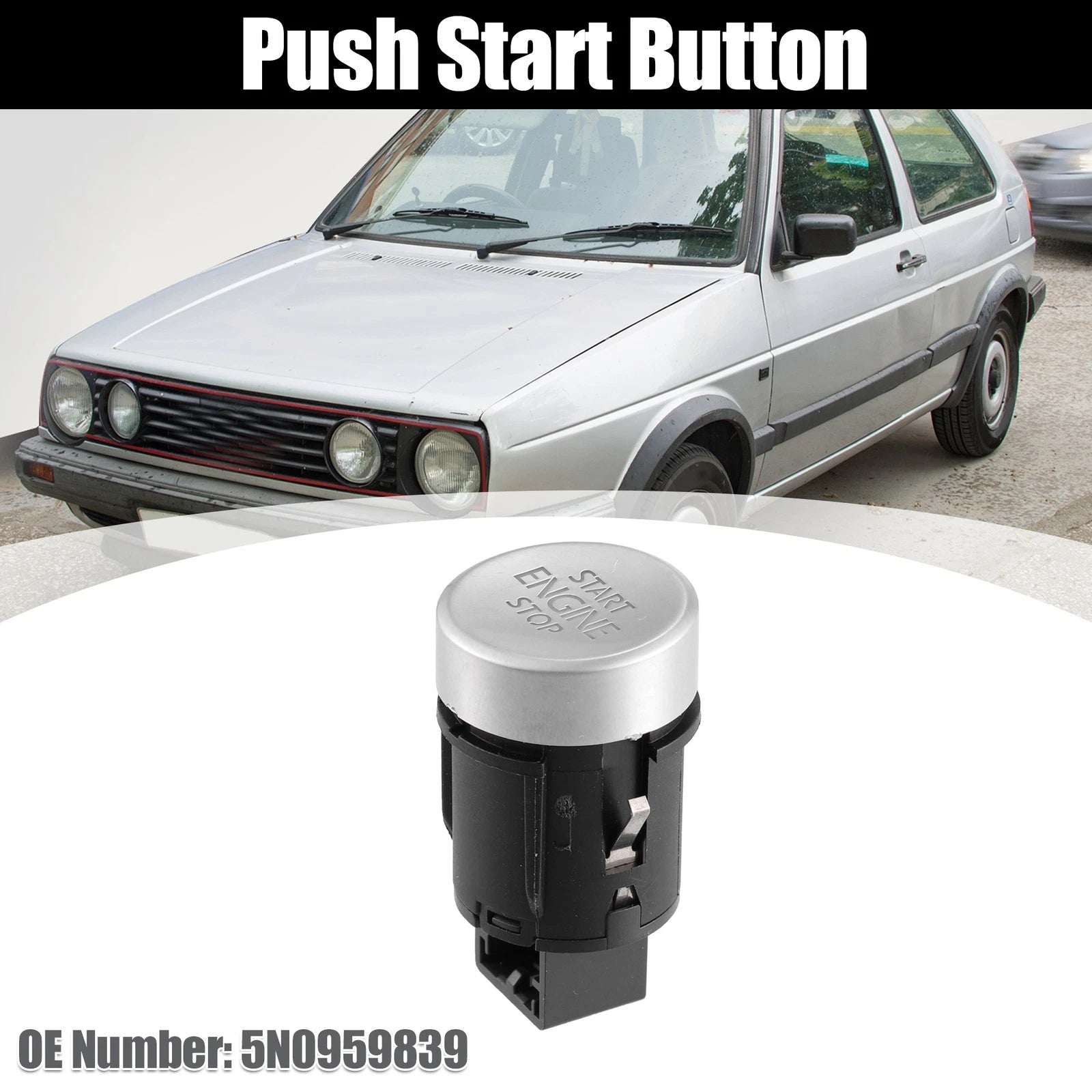 Push Start Stop Button Cover OEM Fit for Volkswagen Tiguan (2009–2016)