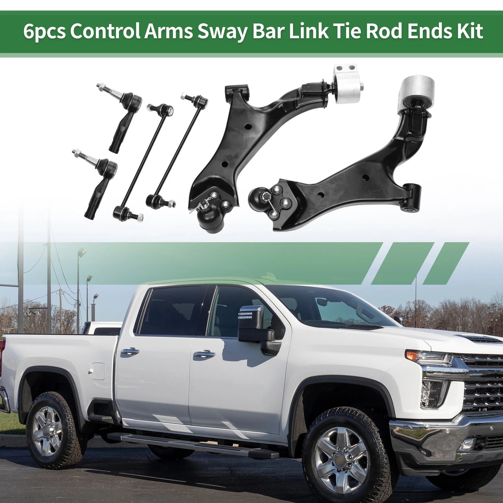 6pcs Front Suspension Control Arm Kit Replacement for Chevrolet Equinox (2005–2006)