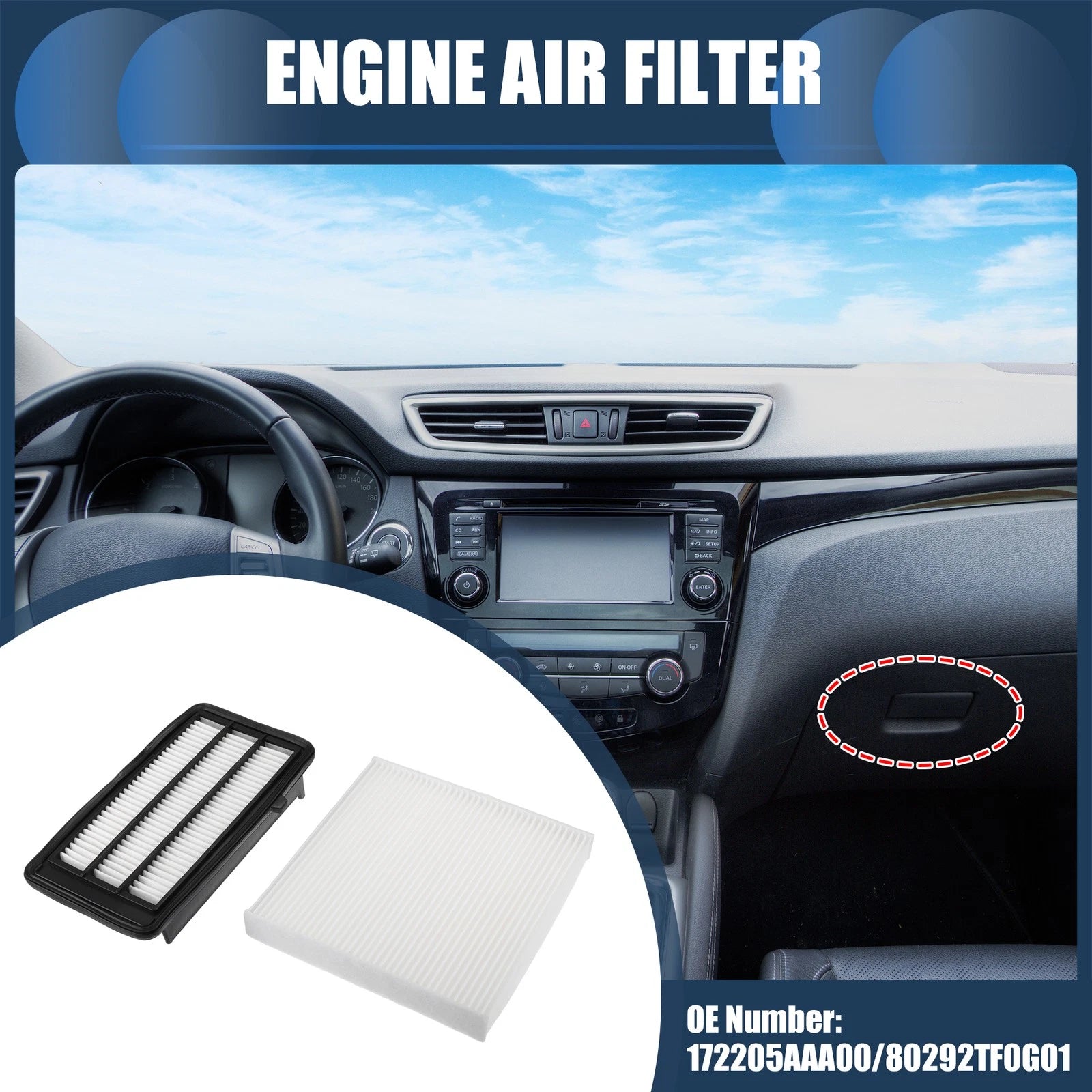 Engine Air Filter Replacement for Honda Civic CR-V 1.5L (2016–2021)