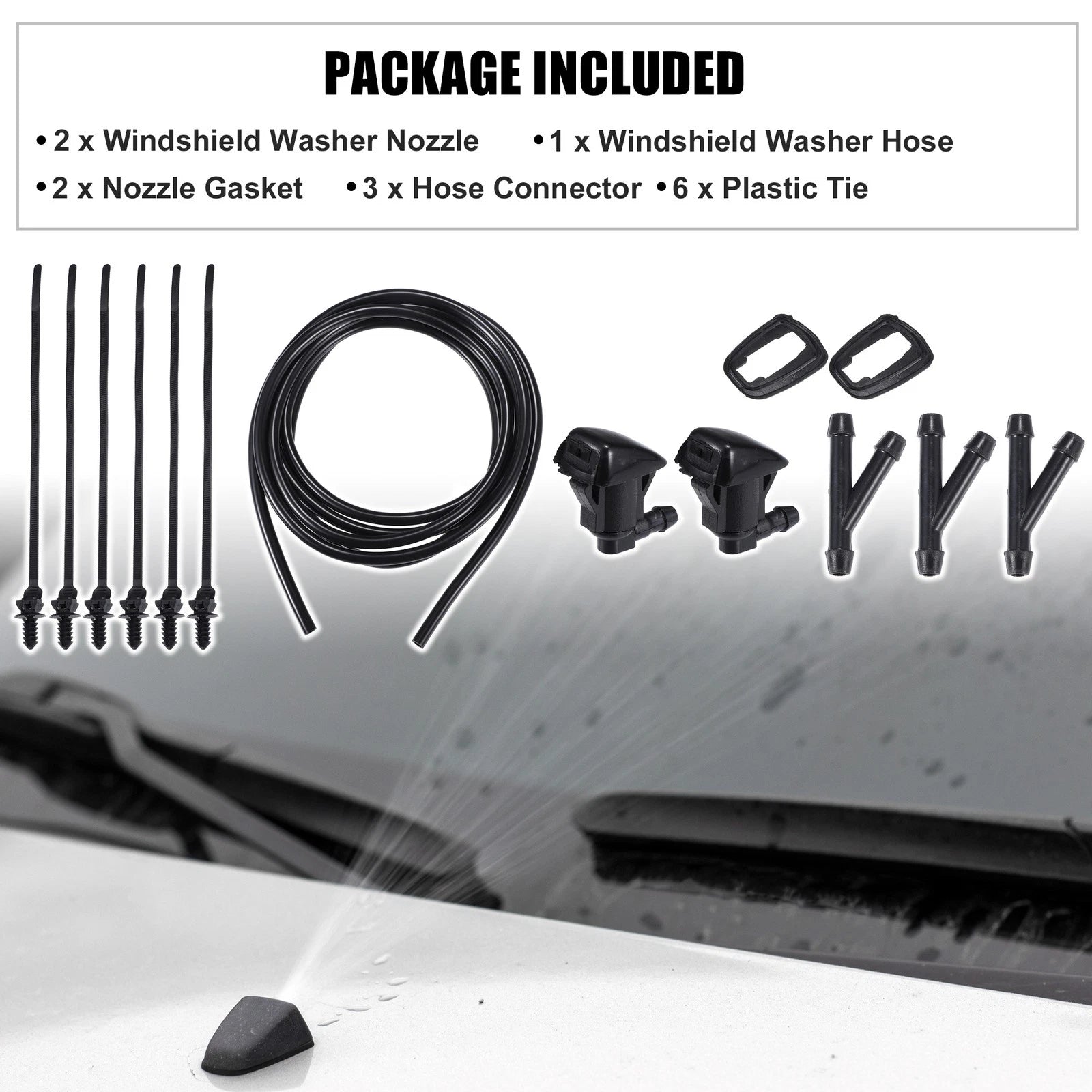 Windshield Washer Nozzle Spray Set Replacement for Toyota Sienna (2004–2010)