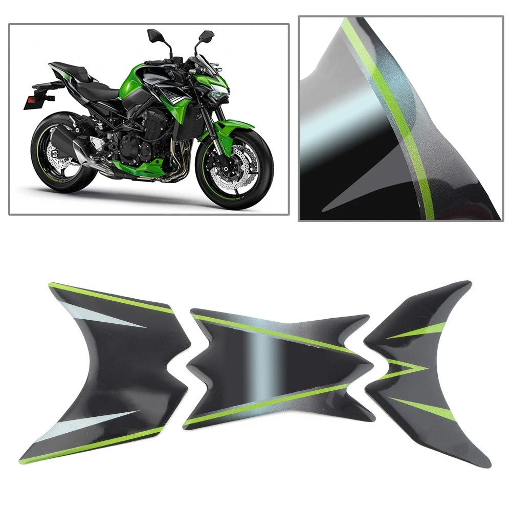 New Rubber Motorcycle 3D Tank Pad Protector Decal Sticker for Kawasaki Z900