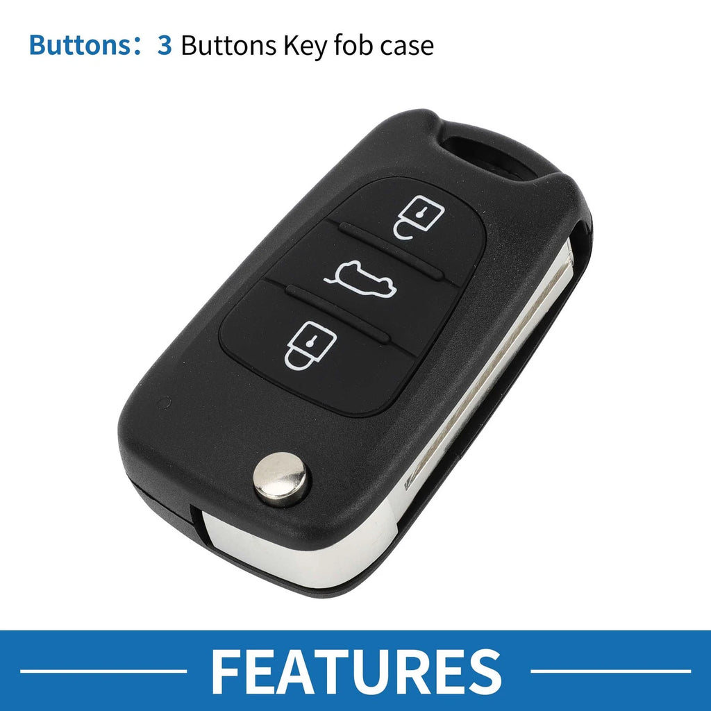 Keyless Entry Remote Key Shell Case Replacement for Hyundai i20 i30 i35 (2010–2022)