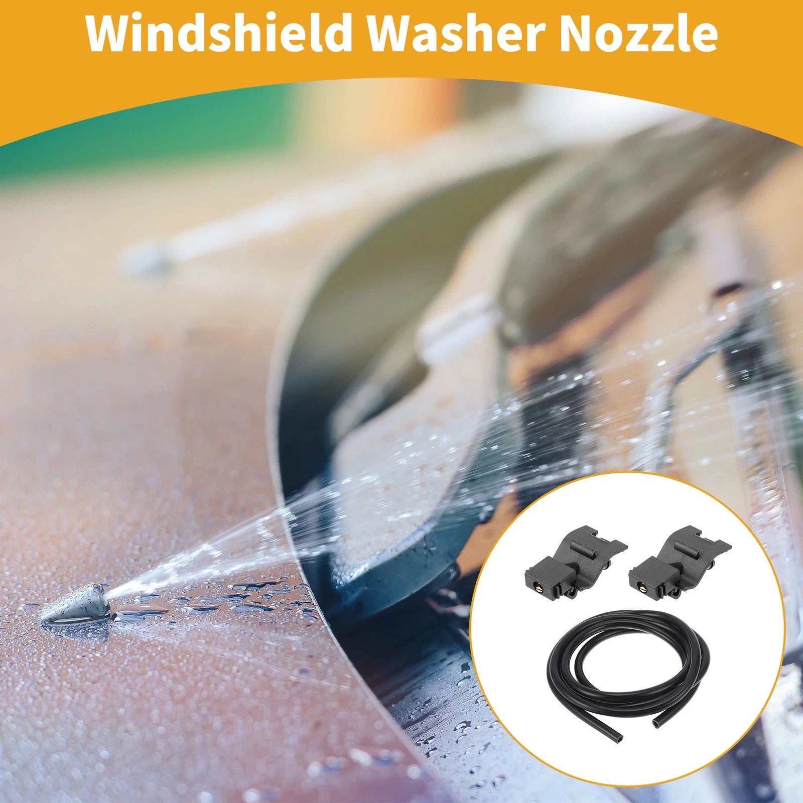 Windshield Washer Nozzle Kit with Hose for Toyota 4Runner (2005–2015)