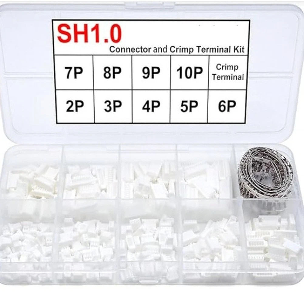 SH1 0mm Pitch Connectors 2P to 10P with 250 Crimp Terminals Kit