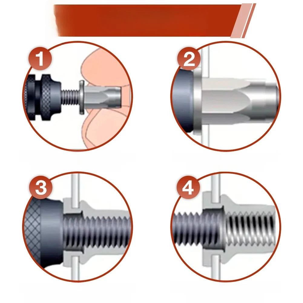 93 Pcs Stainless Steel Rivet Nuts Hex Knurled Zinc Plated for Assembly Tasks