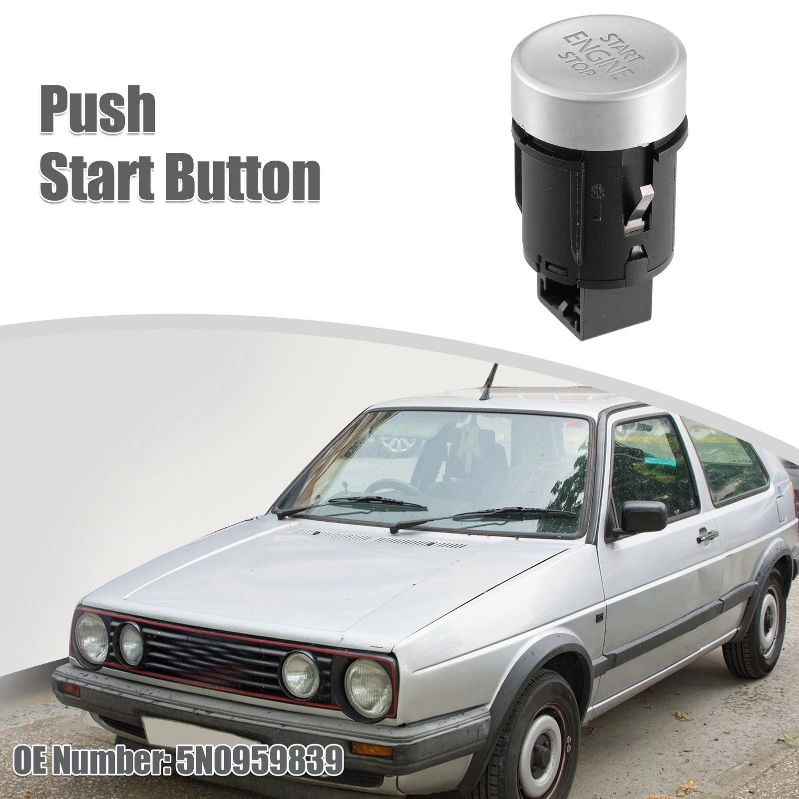 Push Start Stop Button Cover OEM Fit for Volkswagen Tiguan (2009–2016)