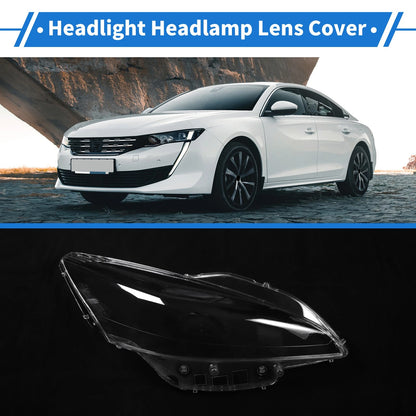 1 Pcs Headlight Lens Cover for Peugeot 508 (2011–2014) PC Clear