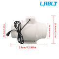 6" Inline Ventilation Exhaust Blower Fan for Kitchen Hydroponics (LABLT)