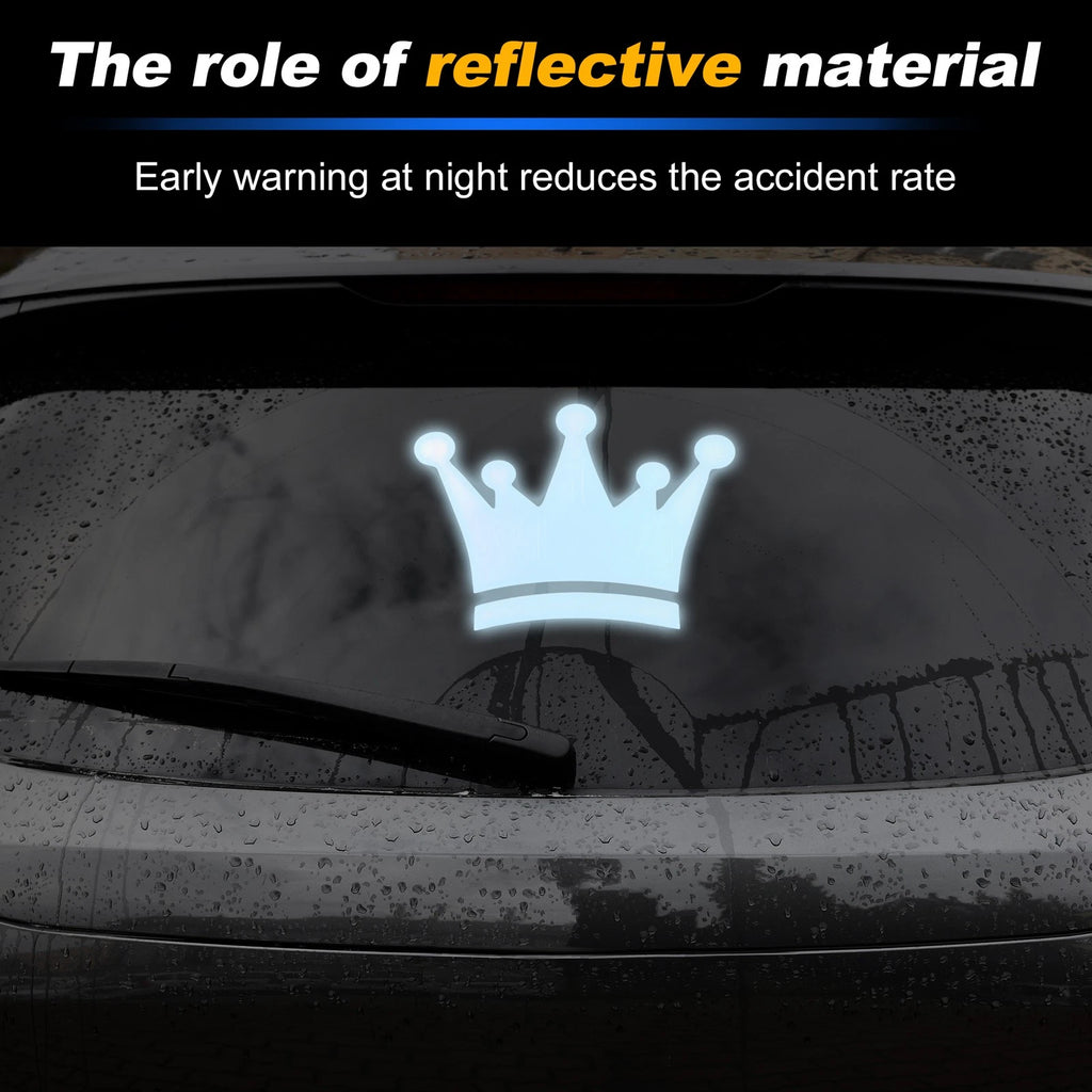 Reflective Bumper Decal for - Colorful Laser Crown Style